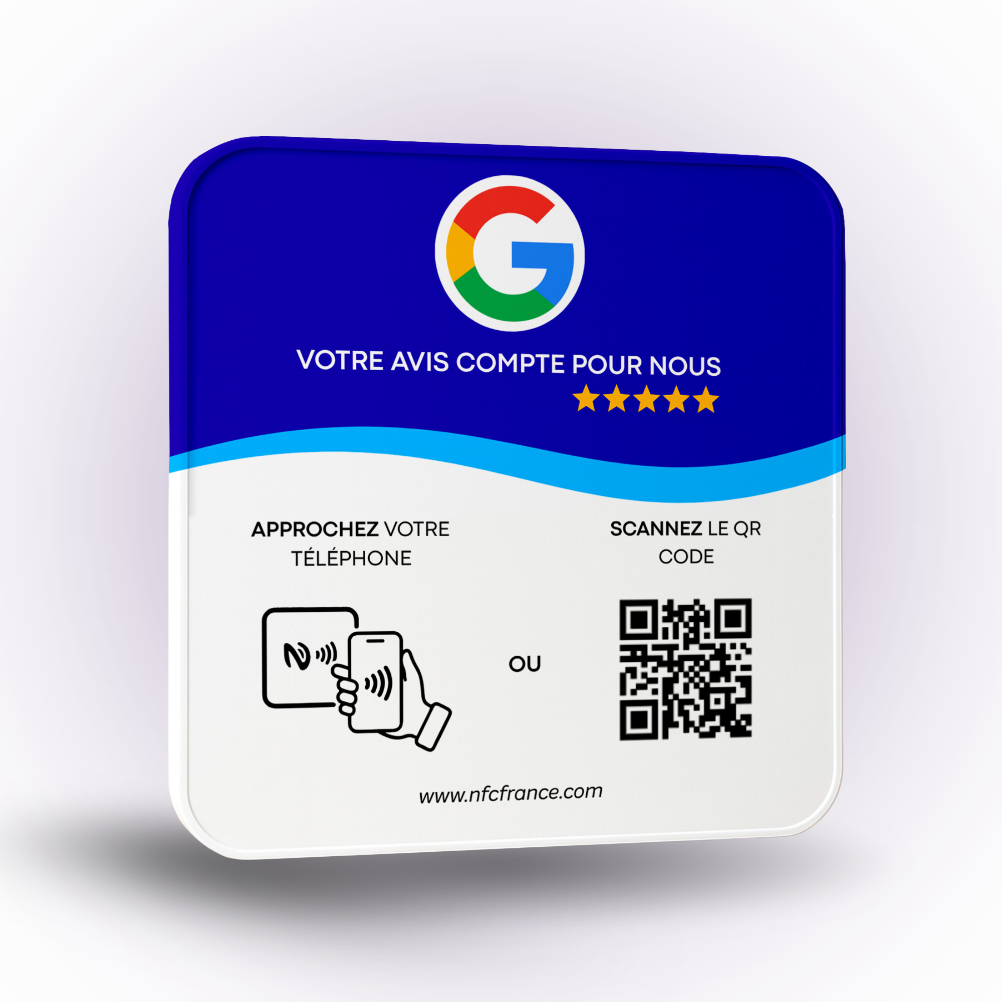 Plaque NFC Avis Google