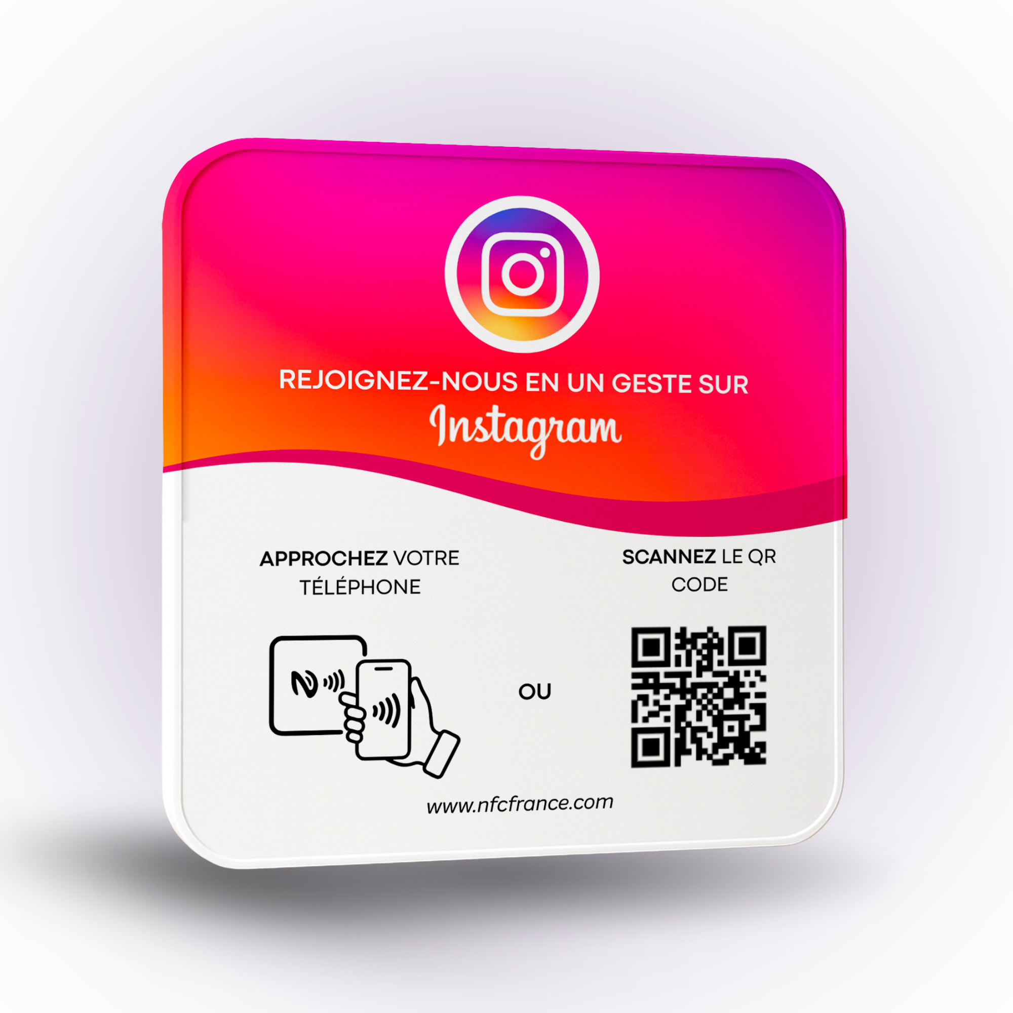 Plaque NFC Réseaux Sociaux - Instagram