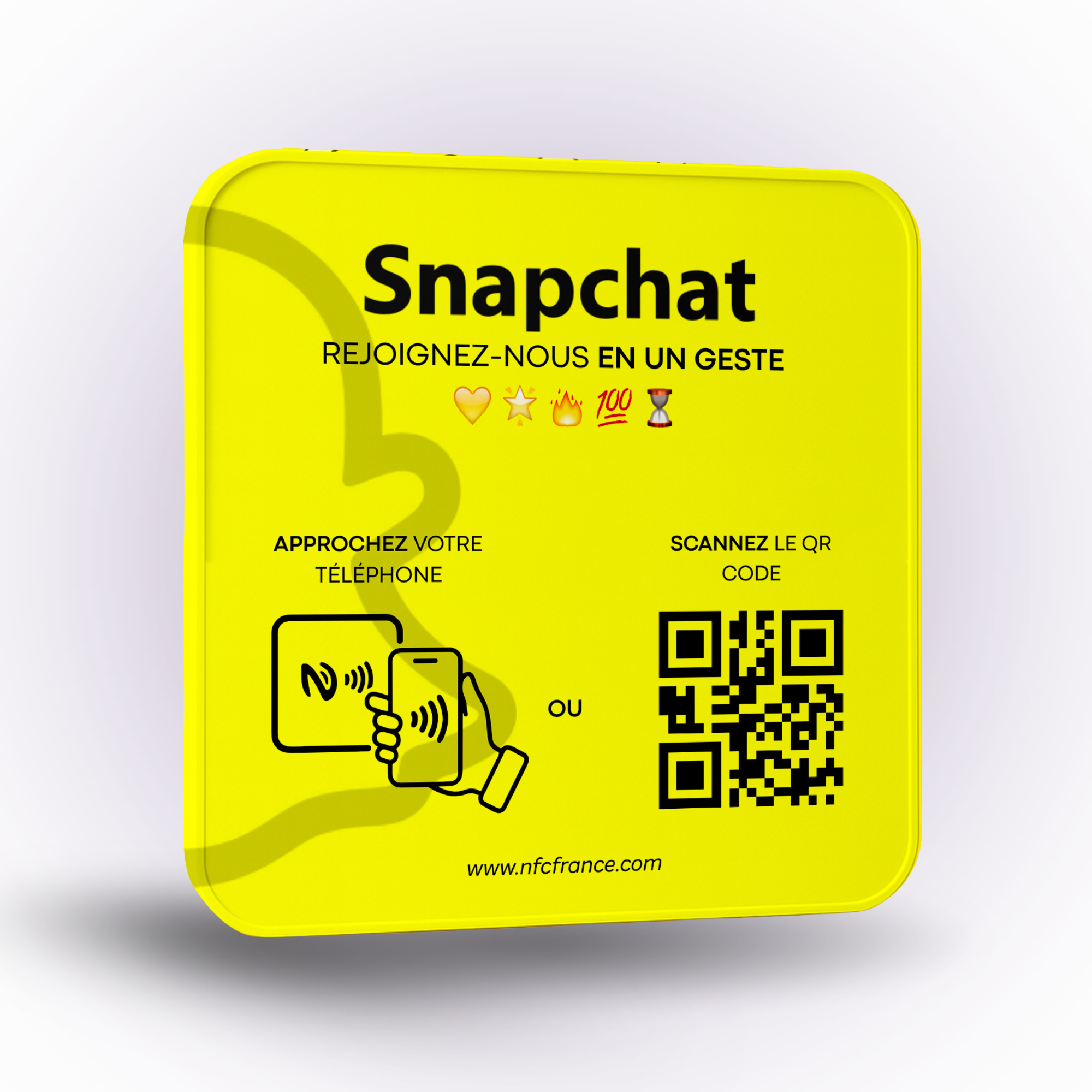 Plaque NFC Réseaux Sociaux - Snapchat – Image 3