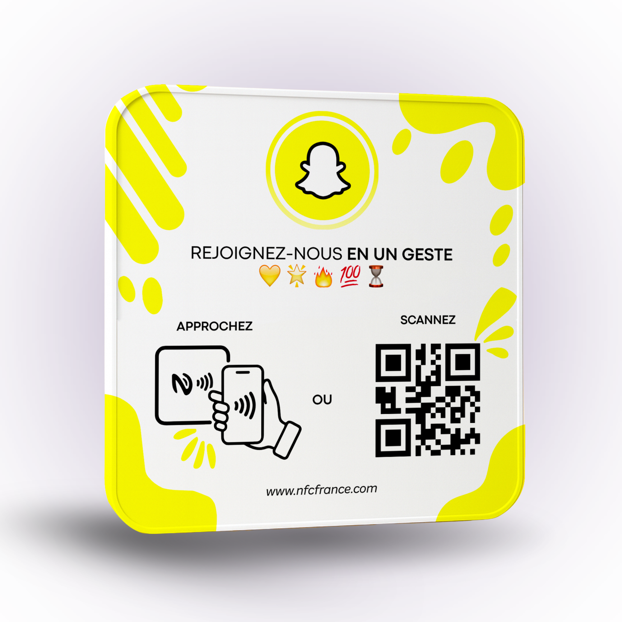 Plaque NFC Réseaux Sociaux - Snapchat – Image 2